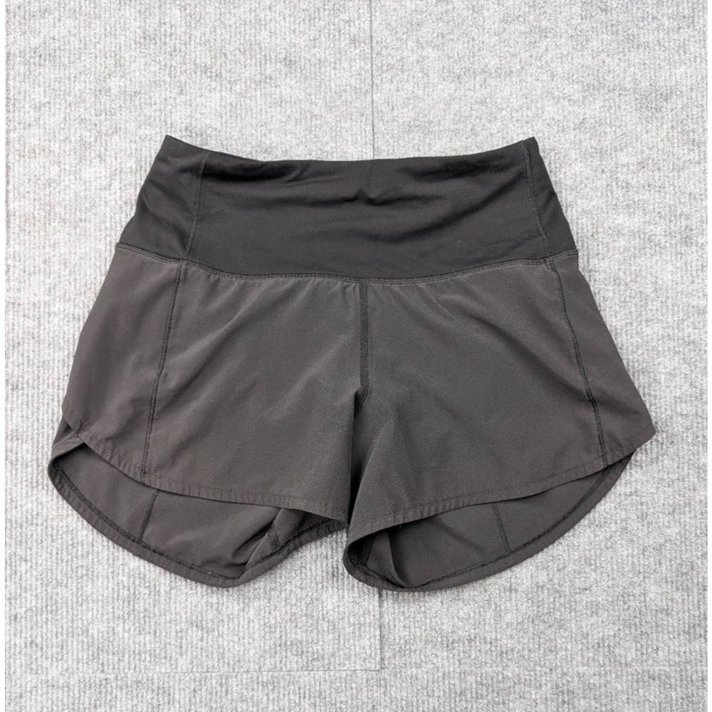 Lululemon Speed Up Shorts Womens 2 Tall High Rise Lined Running Athletic Black